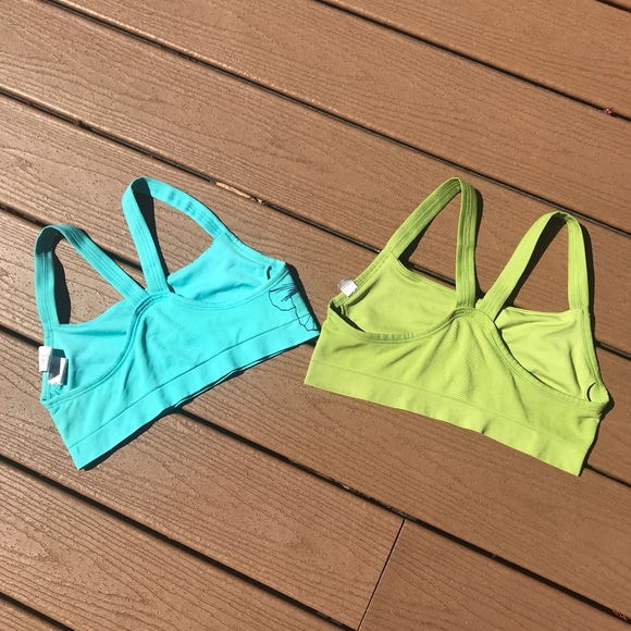 Patagonia Mesh Sports Bra Light Green Sz L - Picture 2 of 3